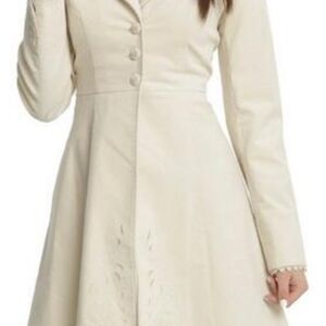 Rare Discontinued Elegant Cream Women's Disney Beauty And The Beast Coat Torrid